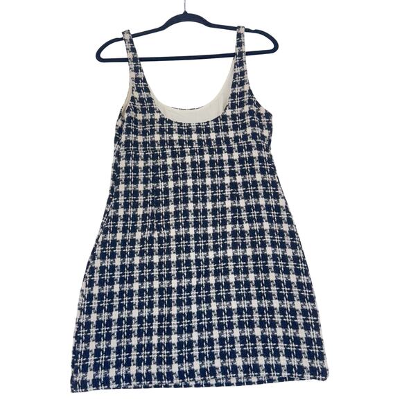 Urban Outfitters Plaid Tweed Mini Dress Preppy Y2K 90s Indie Grunge Women’s M - Picture 3 of 6